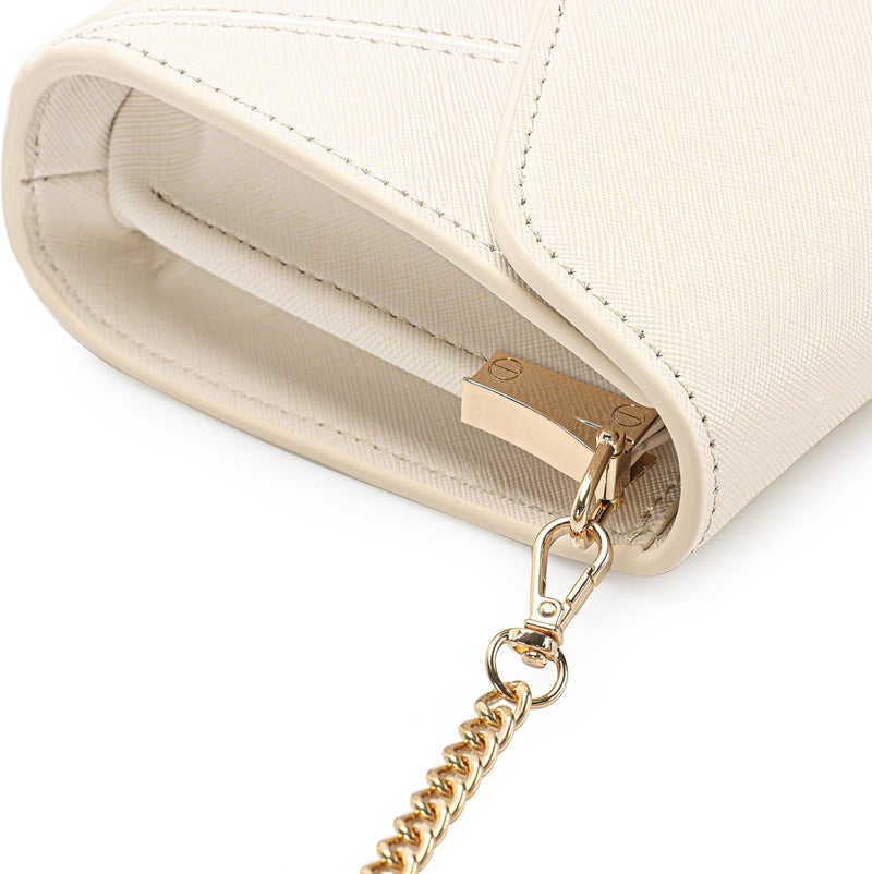 DEXMAY DM DEXMAY Women Envelope Clutch Faux Saffiano Leather Evening Handbag Foldover Clutch Bag Formal Dressy Purse - Image 4